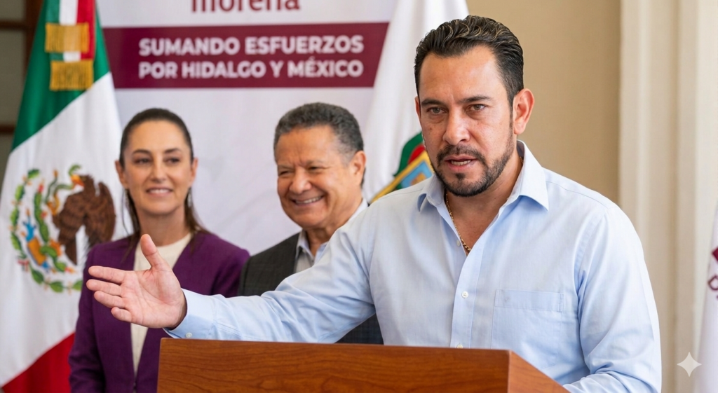 Reaparece Israel Félix y lanza respaldo a Julio Menchaca y Claudia Sheinbaum