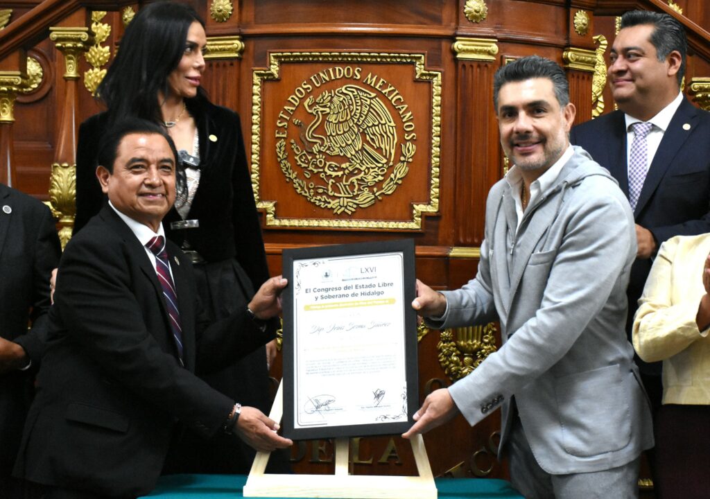 Poder Legislativo de Hidalgo reconoce al Congreso de la Ciudad de México con la distinción La Mina del Tiempo