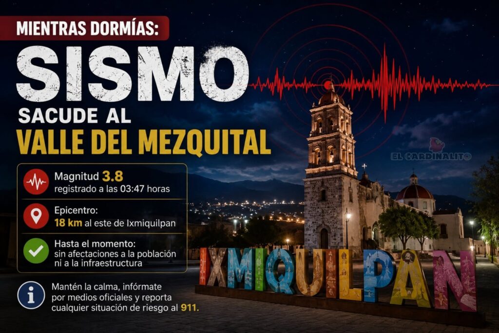 Mientras dormías: Sismo sacude al Valle del Mezquital, ¿lo sentiste?